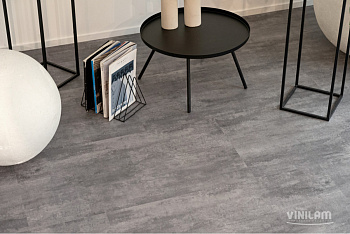 Кварцвиниловая плитка CERAMO VINILAM STONE 71616 Цемент Серый